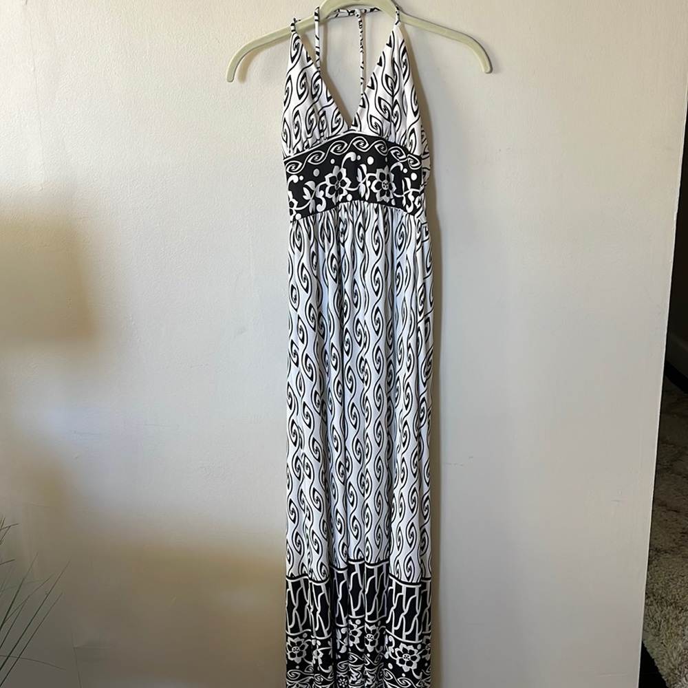 Miss Bison Halter Maxi Dress S